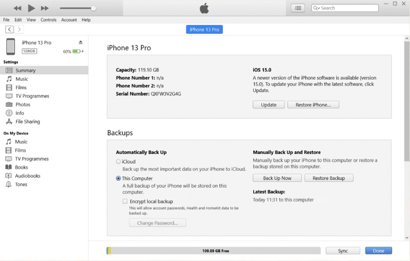 iTunes Recovery | Screen Time Restriction Passcode iPhone