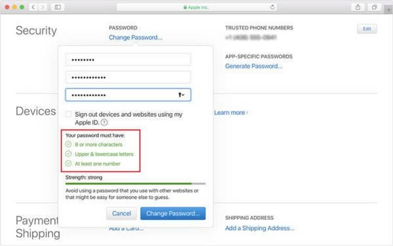 Enter your current password | Change iCloud Password