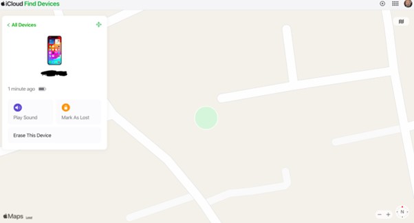 get into locked iPhone via Find My iPhone step 4