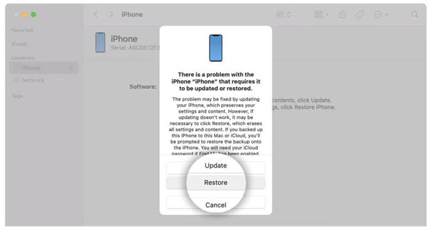 iPhone iTunes 復元