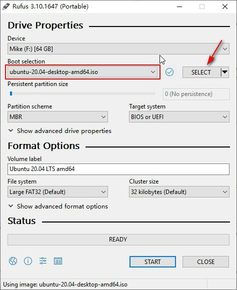 upload the Ubuntu ISO file | Jailbreak iPhone without Passcode