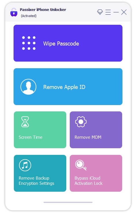 choose Wipe Passcode Passixer | Reset iPhone Passcode without Losing Data