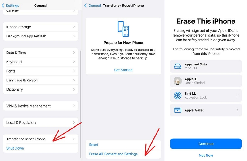 iPhoneを転送またはリセットする｜パスワード付きiTunesバックアップファイルの暗号化をオフにする