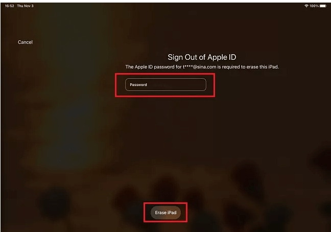 tap Erase iPad | Unlock iPad Without Password