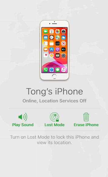 iCloudオンラインステップ4を使ってパスコードなしでiPhoneのロックを解除する