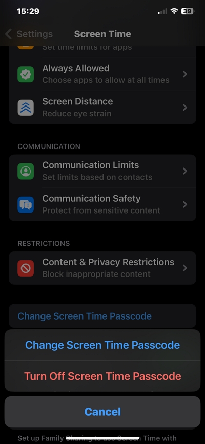 Turn Off Screen Time Via Forgot Passcode step 3