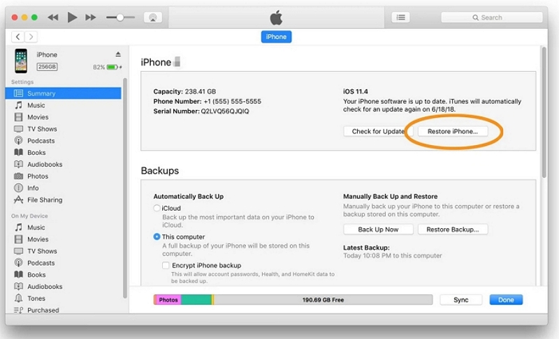 restore iPhone with iTunes | Bypass iPhone Passcode