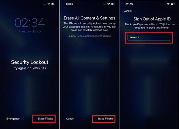 Erase Option for iOS 15
