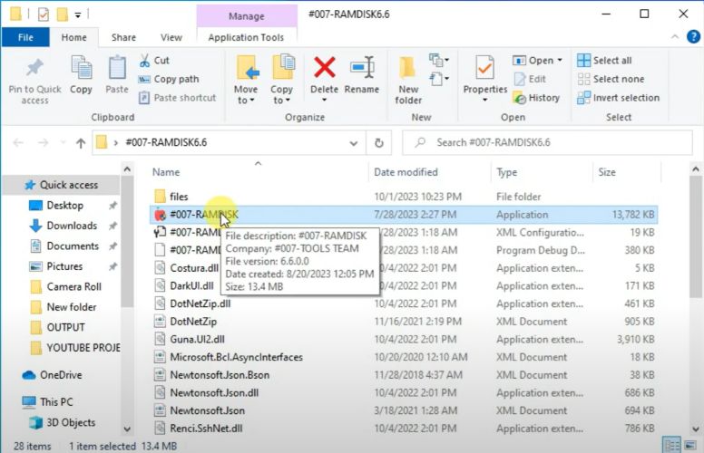 フレームワーク | 007 ラムディスク