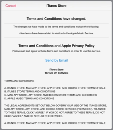 check Accept Terms & conditions | Fix Apple ID Greyed Out