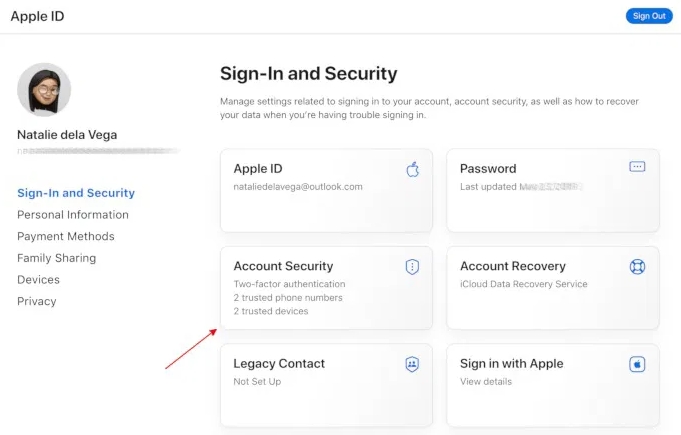choose Account Security | Get Apple ID Verification Code Without Phone