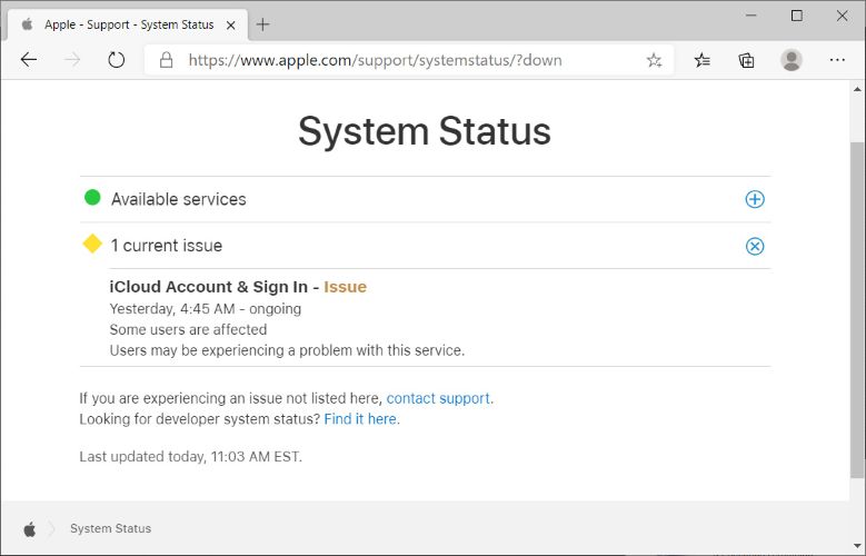check whether Apple downtime | This Apple ID Is Not Valid or Not Supported
