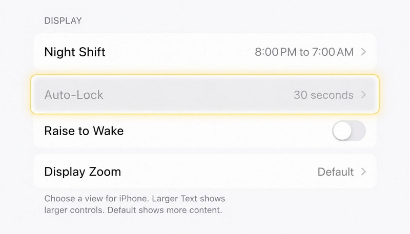 greyed-out Auto Lock | What Is Auto Lock on iPhone
