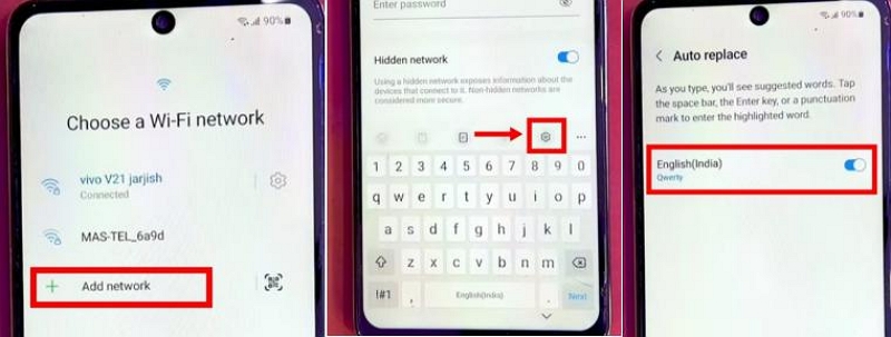Add Network | samsung frp bypass tool