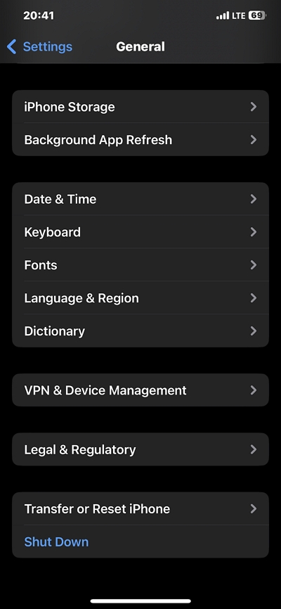 Tap on Date and Time | bypass screen time passcode as a child
