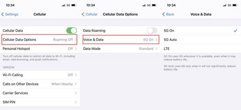switch to 5G manually | how to change carrier on iphone