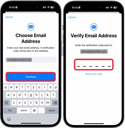 confirm verification code | Change Apple ID without Losing Data
