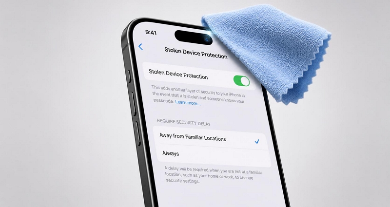 clear TrueDepth camera | Turn off Stolen Device Protection Without Face ID