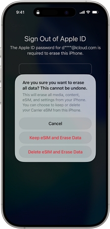 hit Erase | Unlock iPhone Passcode Without Apple ID