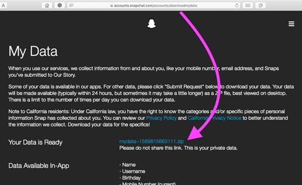 receive an email from Snapchat | recover deleted snapchat messages