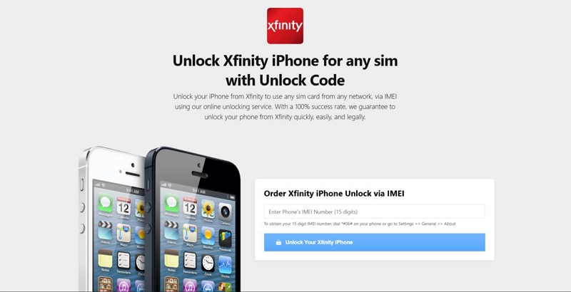 DirectUnlocks website | xfinity iphone sim unlock