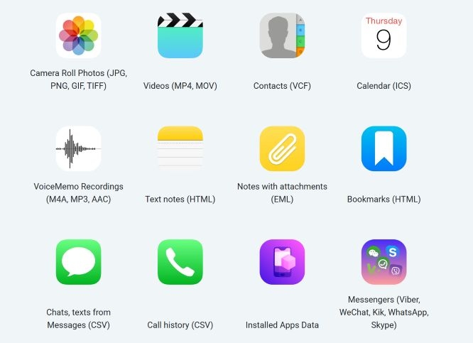 supported content | Disk Drill iPhone Recovery