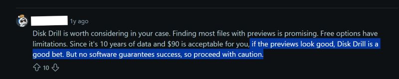 good feedback | Disk Drill iPhone Recovery
