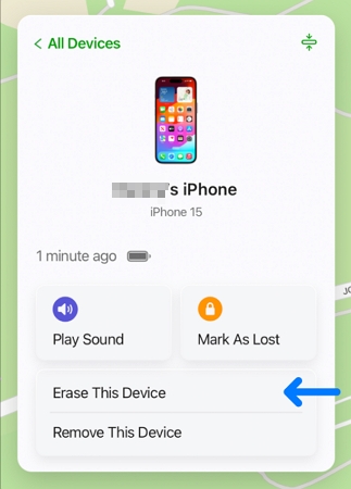 hit Erase This Device | Unlock iPhone Passcode Without Apple ID