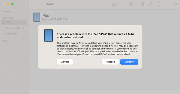 recovery screen appears | factory reset ipad without passcode
