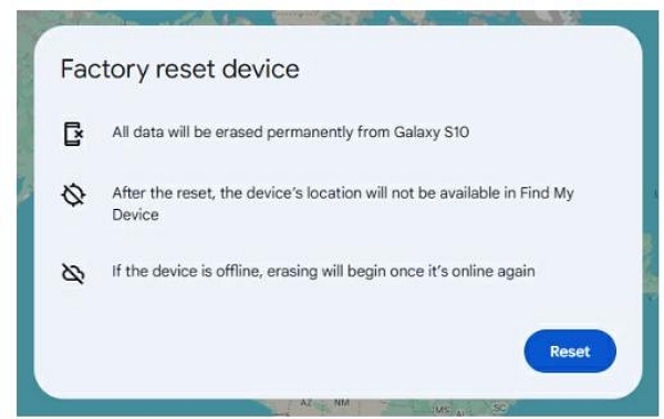 Factory reset device option | oppo mobile remove screen lock