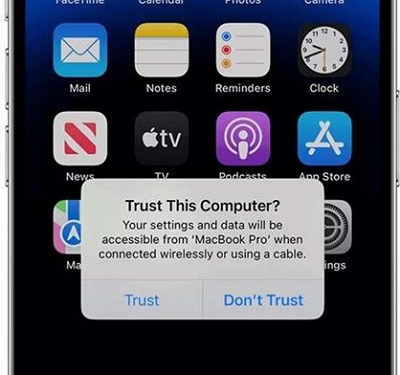 Trust this Computer | recover photos from a broken iphone