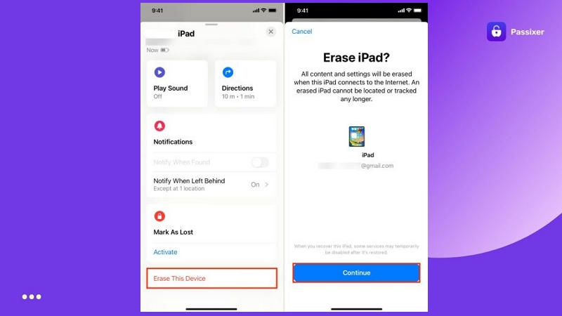 choose Erase This Device | Unlock iPhone Without Passcode