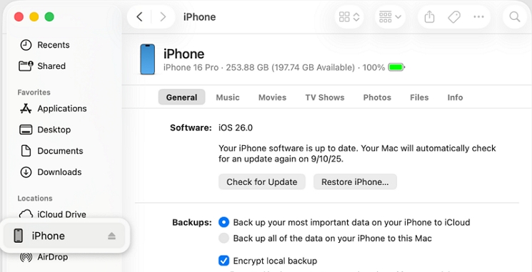 click Restore iPhone | Reset iPhone Without iCloud Password
