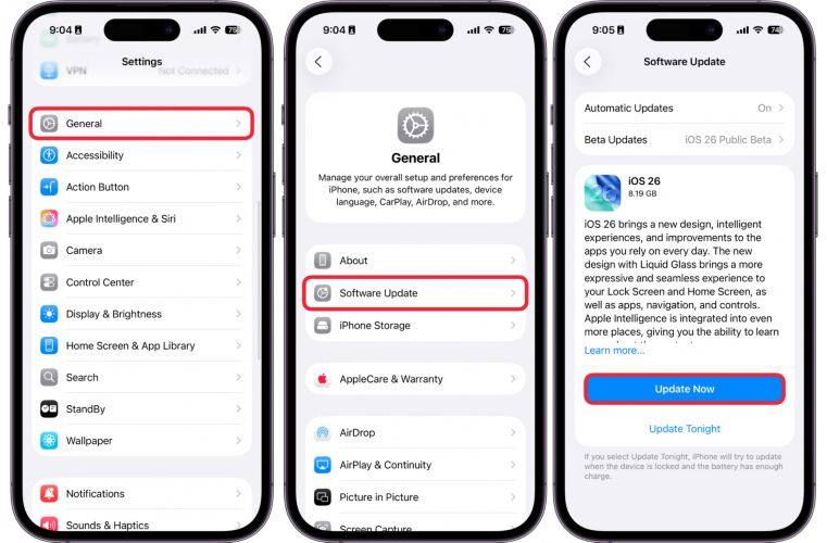 software update | iPhone Red Screen