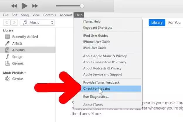 tap Check for Updates | iPhone Stuck in Recovery Mode