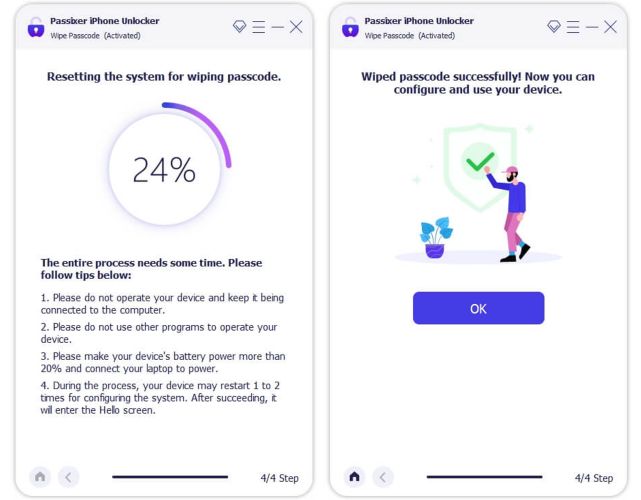 Wipe passcode successfully | iPhone Stuck in SOS Mode