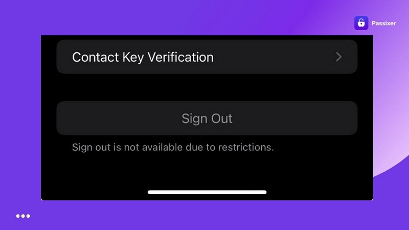 Sign out is not available due to restrictions | Sign Out of Apple ID