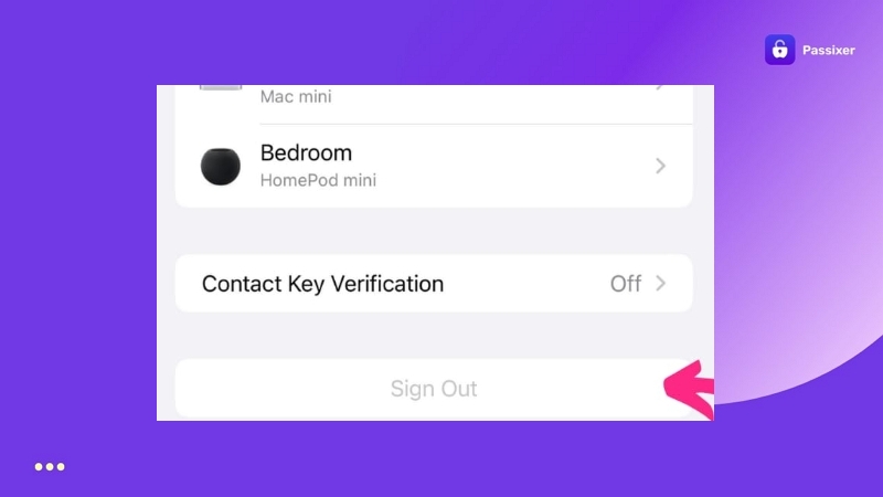 Screen Time on | Sign Out of Apple ID