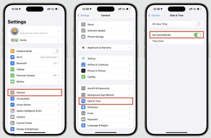 Set Automatically on | Unable to Check for Update iPhone