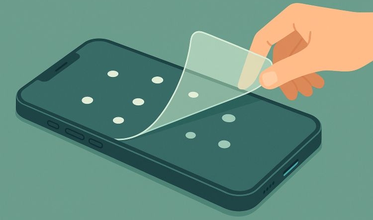 check screen protector | Remove White Spot on iPhone Screen