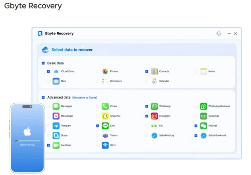 GByte iOS Recovery | free iphone data recovery software