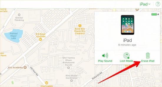 Erase This Device | ipad requires passcode after restarting