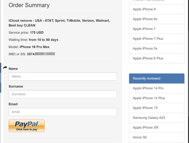 click PayPal | IMEI24
