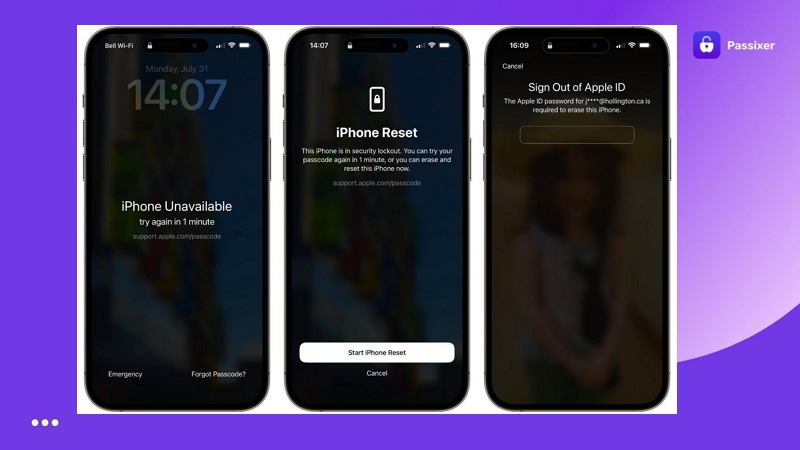 Enter the password | iphone unavailable