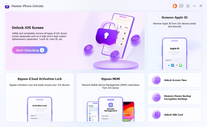 select Bypass iCloud Activation Lock in Passixer