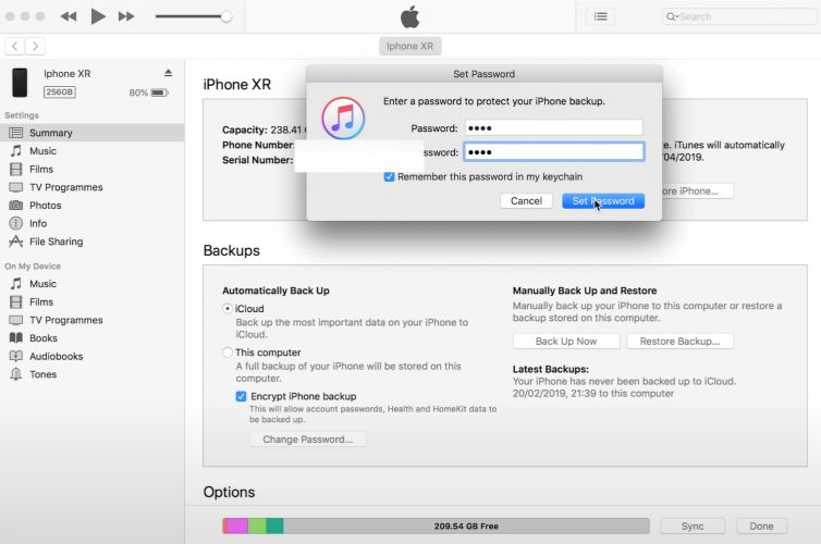 create iTunes backup | What Happens After 10 Failed Screen Time Passcode Attempts​
