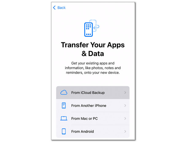 Restore from iCloud Backup | recover deleted contacts from iphone