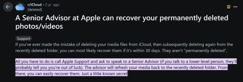 call Apple Support | Recover Deleted Photos from iPhone