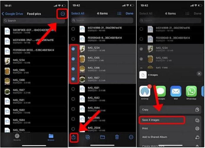 tap Save Images | Recover Deleted Photos from iPhone