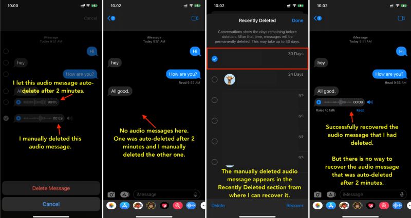 Recently Deleted | Recover Deleted Voice Messages on iPhone